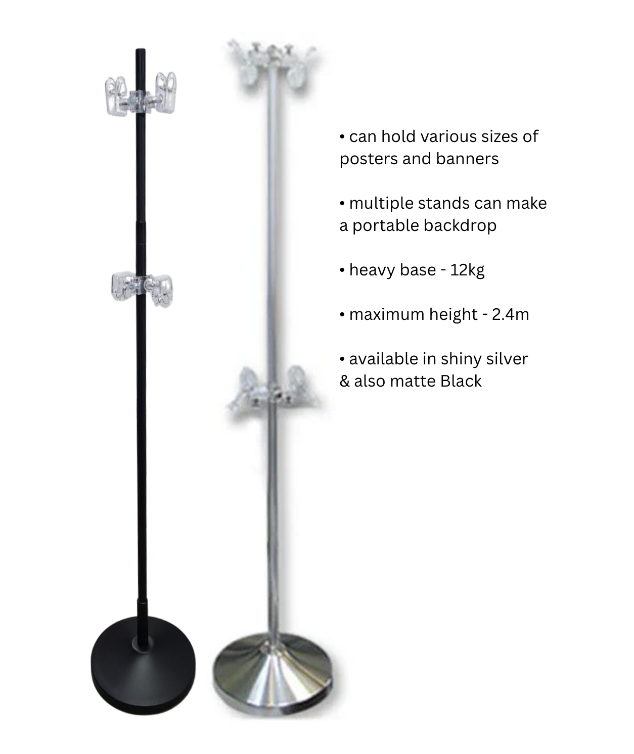 HEAVY DUTY CLIP BANNER STAND - Pullupstand.com Pte Ltd