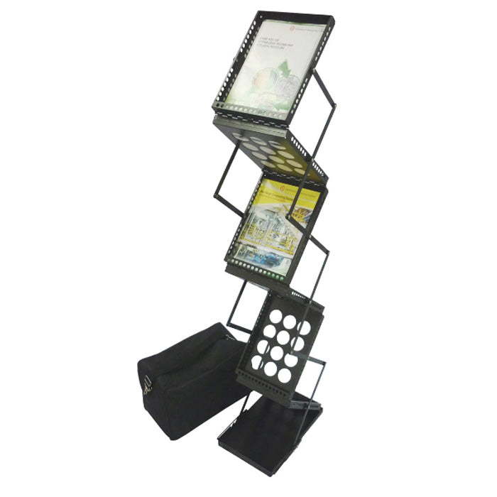 BLACK ZIGZAG DISPLAY STAND - Pullupstand.com Pte Ltd