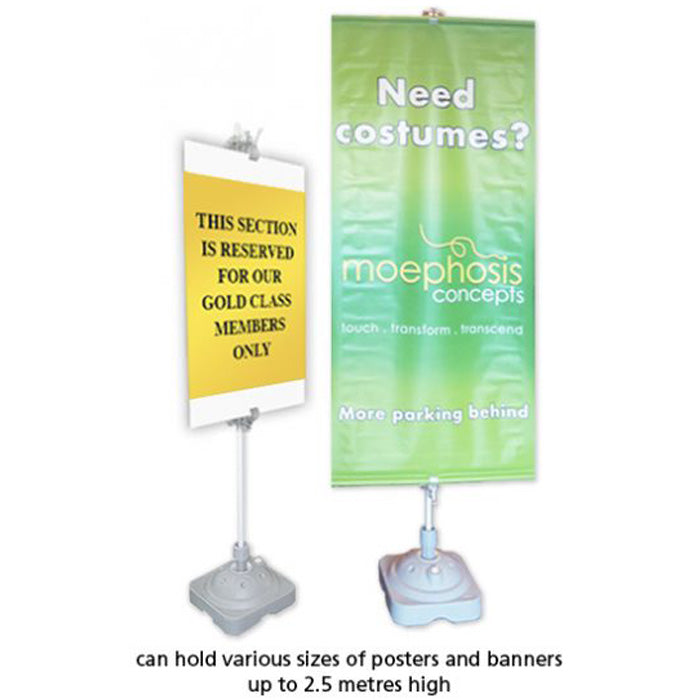 WATER BASE CLIP BANNER STAND - Pullupstand.com Pte Ltd