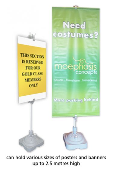 WATER BASE CLIP BANNER STAND - Pullupstand.com Pte Ltd