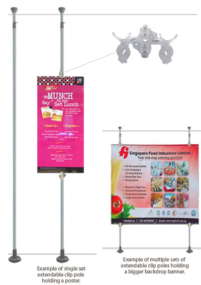 EXTENDABLE CLIP POLE - Pullupstand.com Pte Ltd