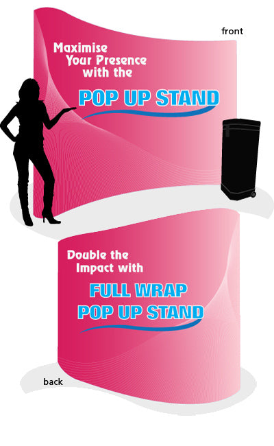 POP UP STAND FULL WRAP, BASIC - Pullupstand.com Pte Ltd